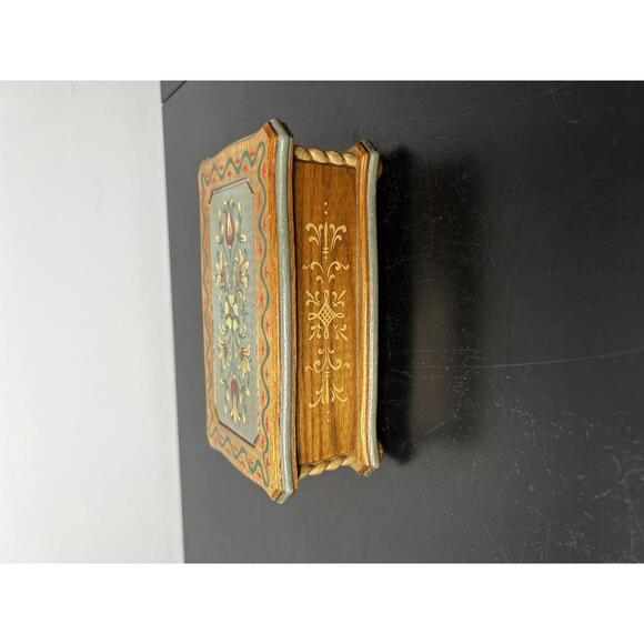 Vintage Reuge Swiss Music movement ANRI Hand Painted Wood Music Box